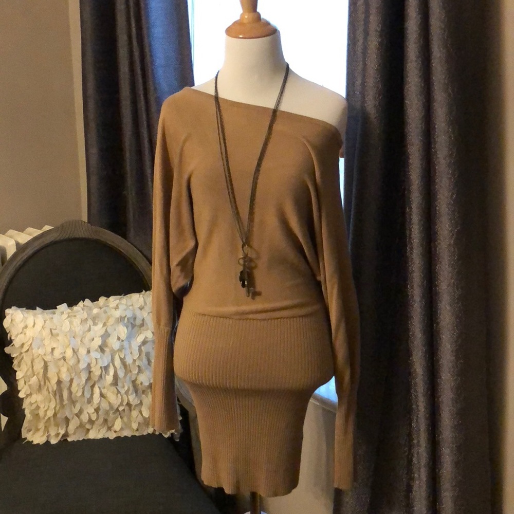 Off the shoulder sweaterdress